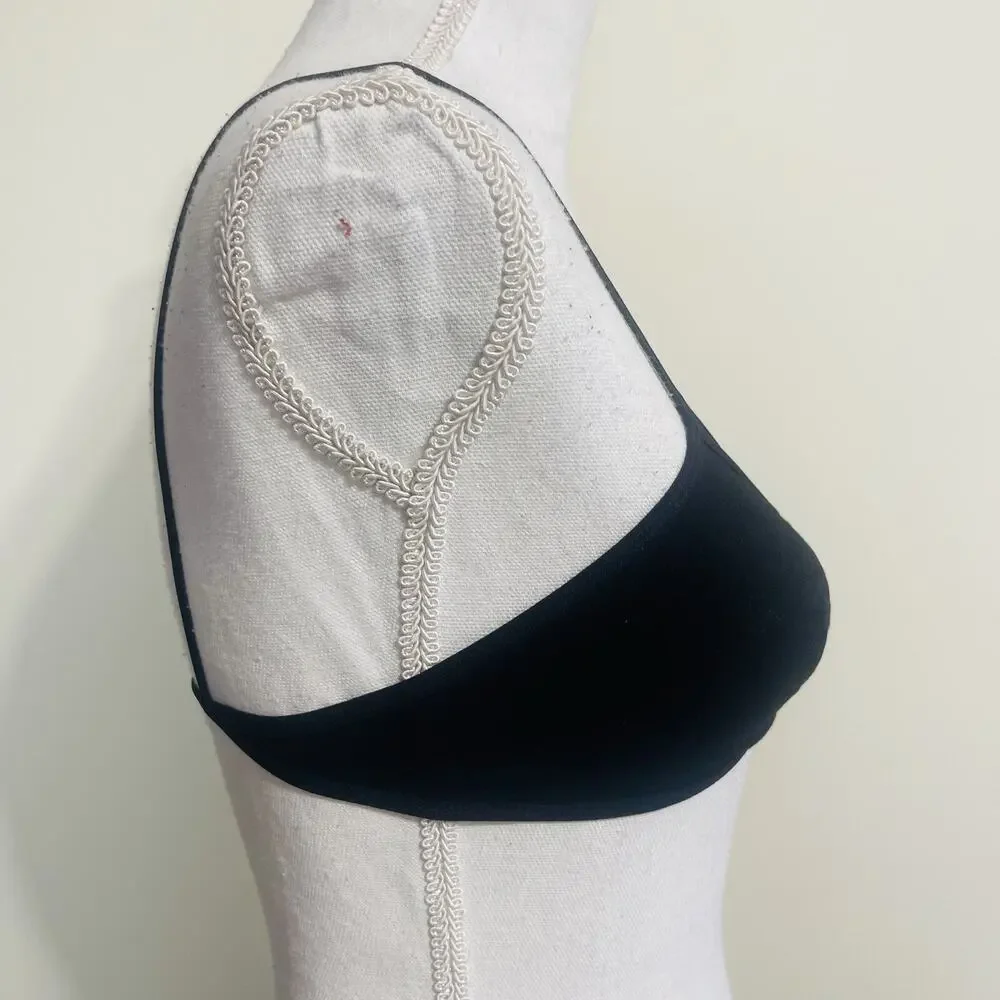 1 Anemone Sexy Strappy Bra Lingerie One Size Small‎ To Large, NOT PADDED, Black